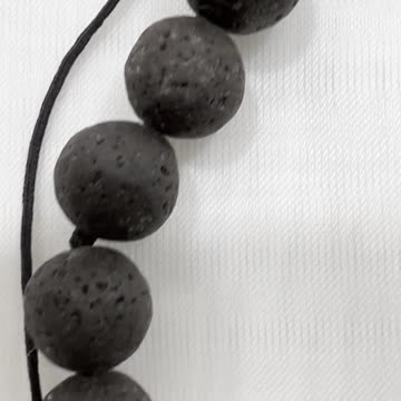 Handmade + Knotting Unique 20”~32” Adjustable Necklace with Lava, Jade Dragon