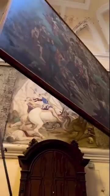 Italy | Newly Discovered Image of St. George Slaying Demonic Animals