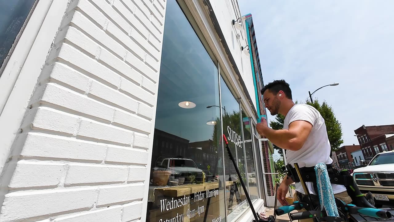 A Storefront Window Cleaning for a new client