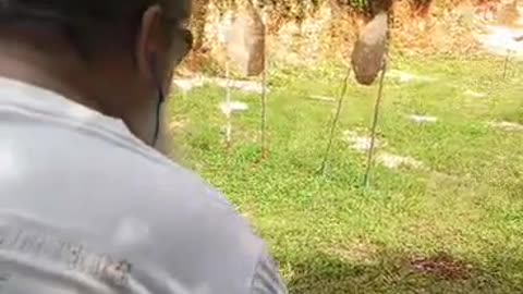 Shooting a 9mm in Cebu