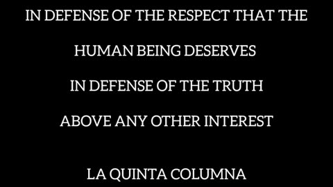 Conference of La Quinta Columna: The game is over - March 19 2023