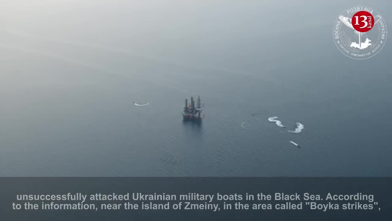 FOOTAGE OF FAILED ATTACK by Russian military aircraft on Ukrainian boats in Black Sea