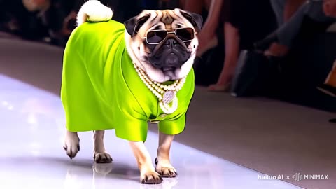 My Pug in a catwalk