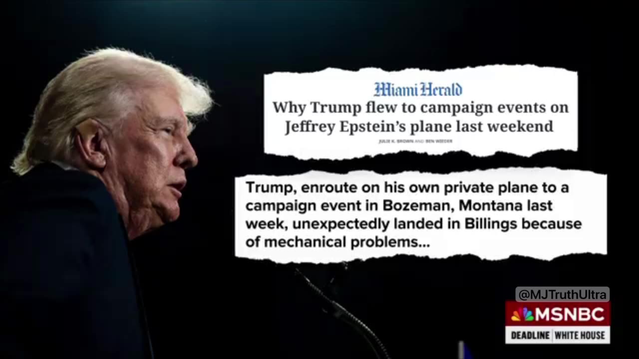 Trump Unknowingly Flew on One of Epstein's Planes After Emergency Landing