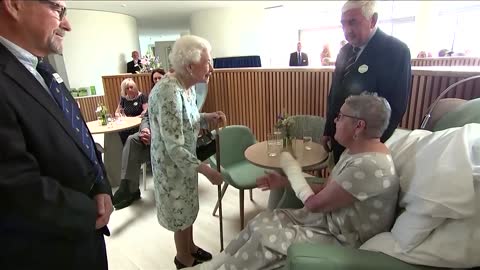 Cheers for Queen Elizabeth as she opens hospice