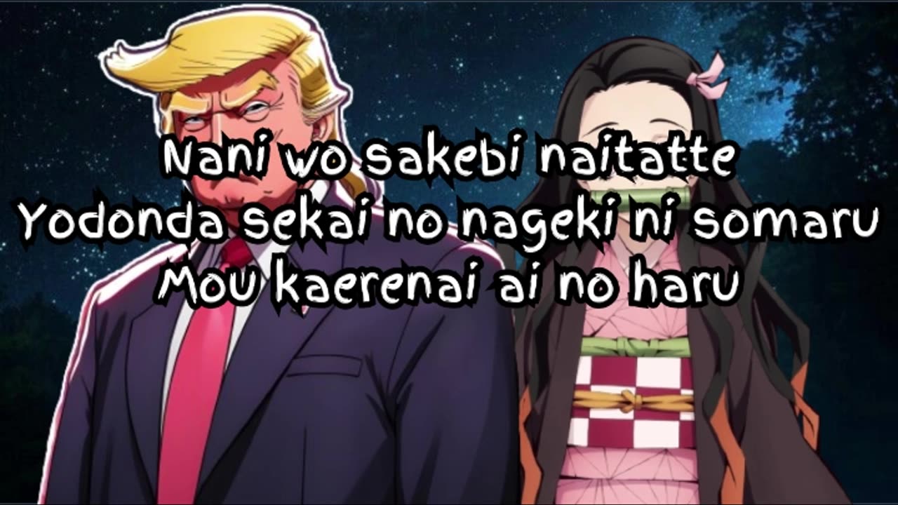 [Donald Trump sings/AI Cover] Kimetsu no Yaiba S1 Ending FictionJunction feat. LiSA - from the edge