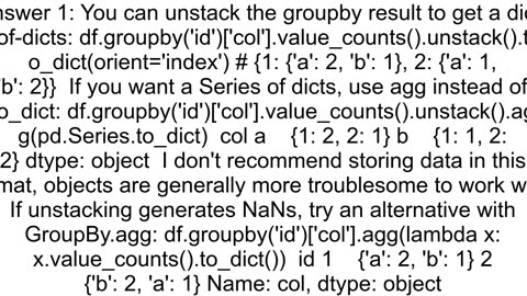 fastest way to get value frequency stored in dictionary format in groupby pandas