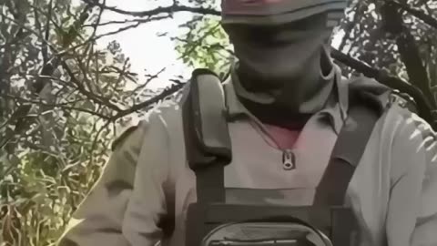 Russian soldiers seize trophies from Ukrainian army positions