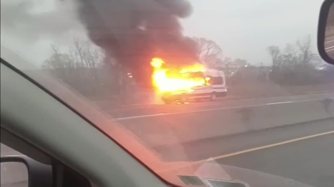 Seen this on the way to work hopefully everybody is okay