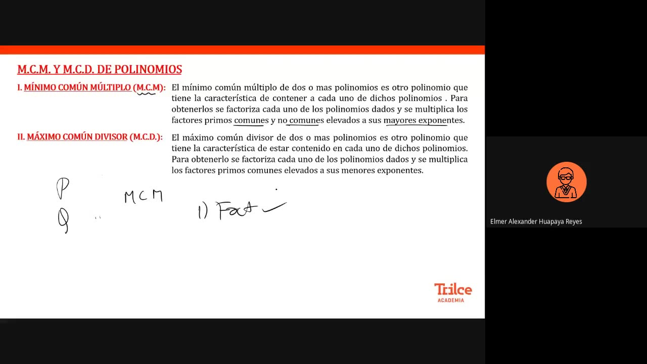 TRILCE SEMESTRAL 2021 | SEMANA 02 | ÁLGEBRA: FACTORIZACIÓN MCM Y MCD