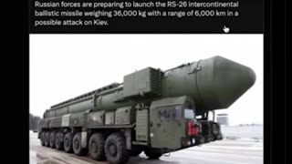 RS 26 Intercontinental Missile 6,000 km range