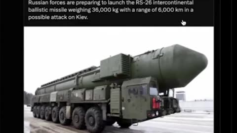 RS 26 Intercontinental Missile 6,000 km range