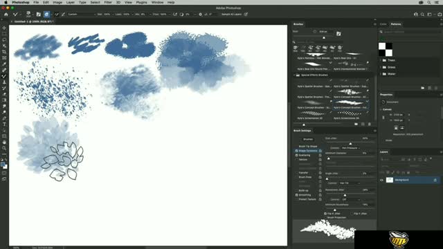 The Brushes and Brush setting panels