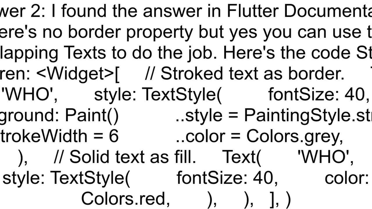 How to give borderbackground to a Text in Flutter