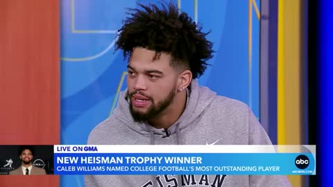 Caleb Williams receives Heisman Trophy _ GMA