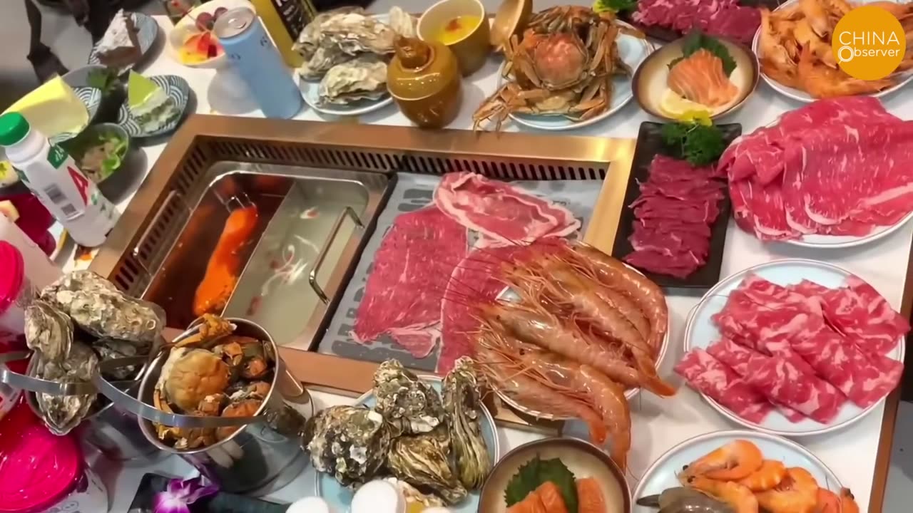 China’s $4 Cheap Buffet $0.8 Fake Steaks, Dyed Salmon, Gutter Oil Hotpot and Zombie Meat