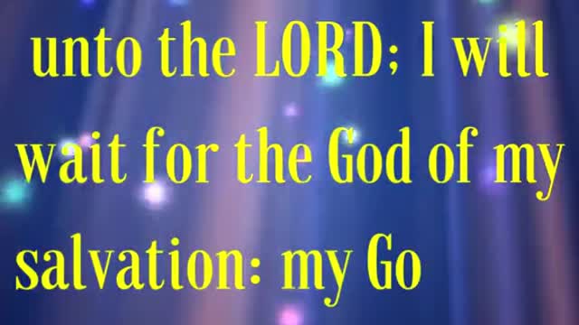 Therefore I will look unto the LORD; I will wait for the God of my salvation: my God will hear me