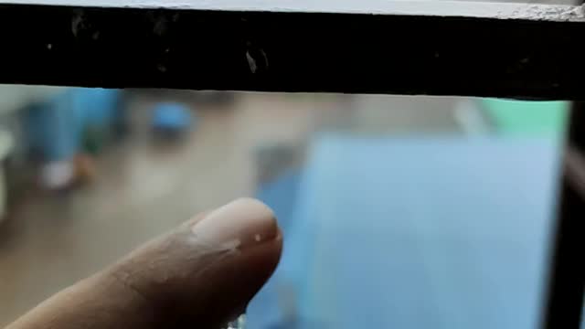 Water drop touching. Slow motion