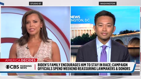 72_ of voters don't think Biden should be running for president, but campaign mo CBS News