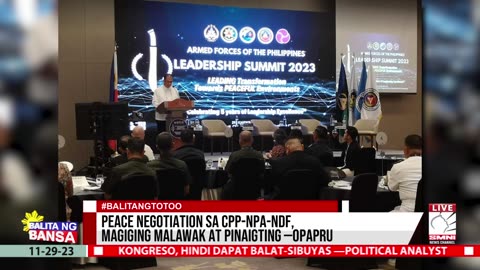 Peace negotiation sa CPP-NPA-NDF, magiging malawak at pinaigting —OPAPRU