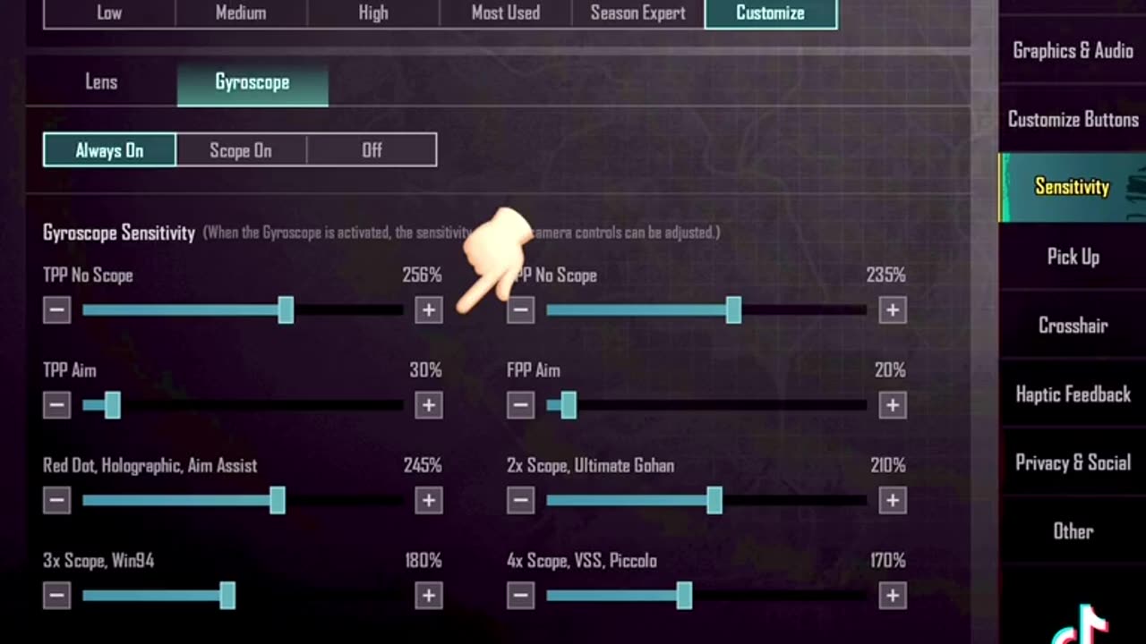Pubg mobile sensitivity 2023 for all devices