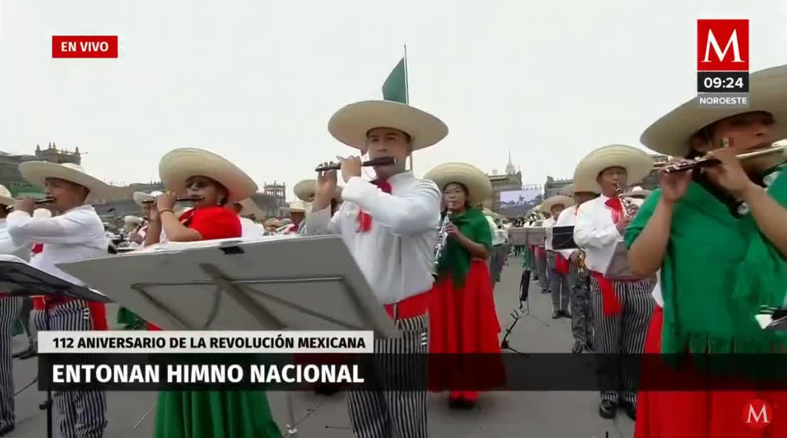 Fin del desfile conmemorativo del 112 aniversario de la Revolución Mexicana clip 2