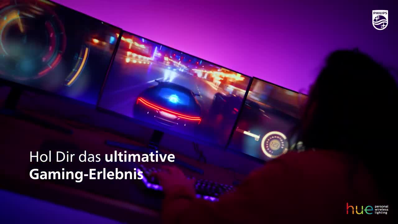 Philips Hue Play Gradient Lightstrip für drei Monitore