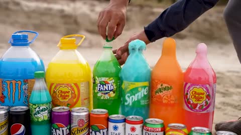 Giant Coca Cola & Big Monster,Chupa Chups, Mtn Dew, Fanta, Mirinda and Mentos soda mix Underground5