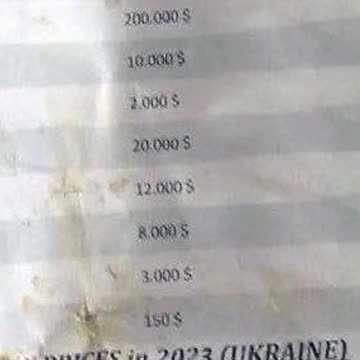 In the Kupyansk direction, Our Soldiers found a price list for the organs of Ukrainian militants!