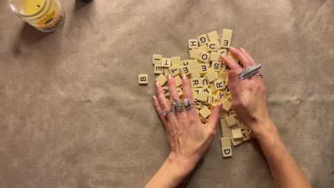 [ No Talking ] Word of the Year Session Bananagrams Tiles Excerpt 💦⛈️😴 | ASMR Quantum Human Design