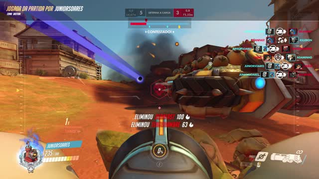 Overwatch - Roadhog ajudandoa ganhar a partida!