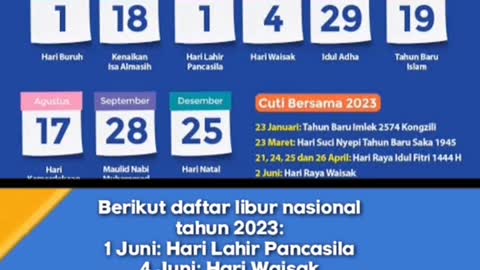 Pemerintah Tetapkan Hari LiburperDesemberNasional Tahun 2023