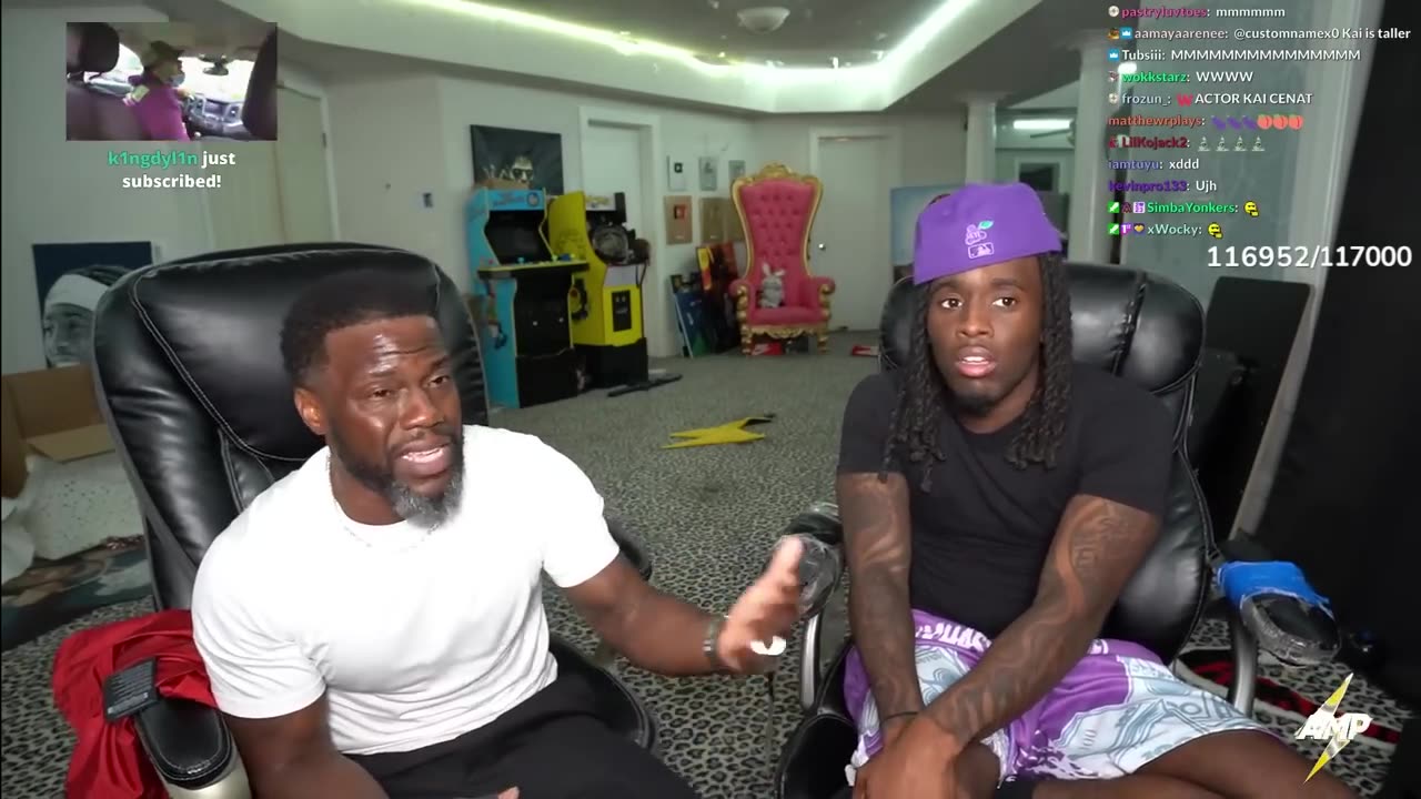 Kevin Hart Comes On Kai Cenat's Stream!