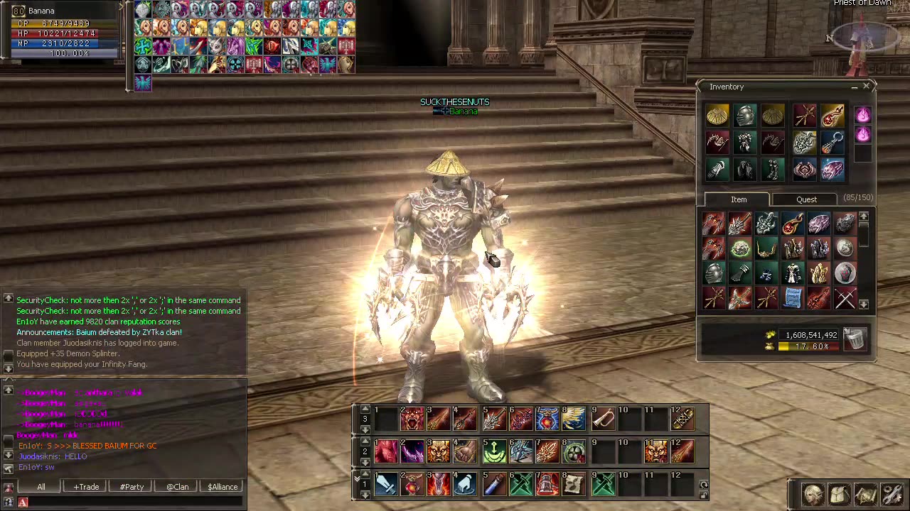 lineage 2 interlude tyrant hero pvp pk server