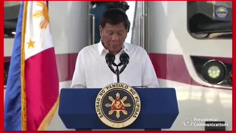 President Duterte oficially unveils new MRT-7 train sets