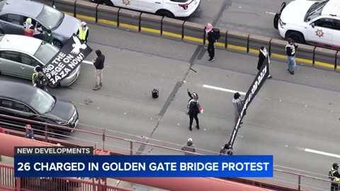 26 pro-Palestinian protesters charged for blocking Golden Gate Bridge back in April, SF DA says