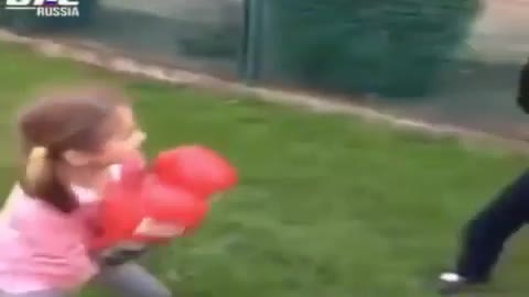 MMA Little Girl: This little girl really knows how to protect herself