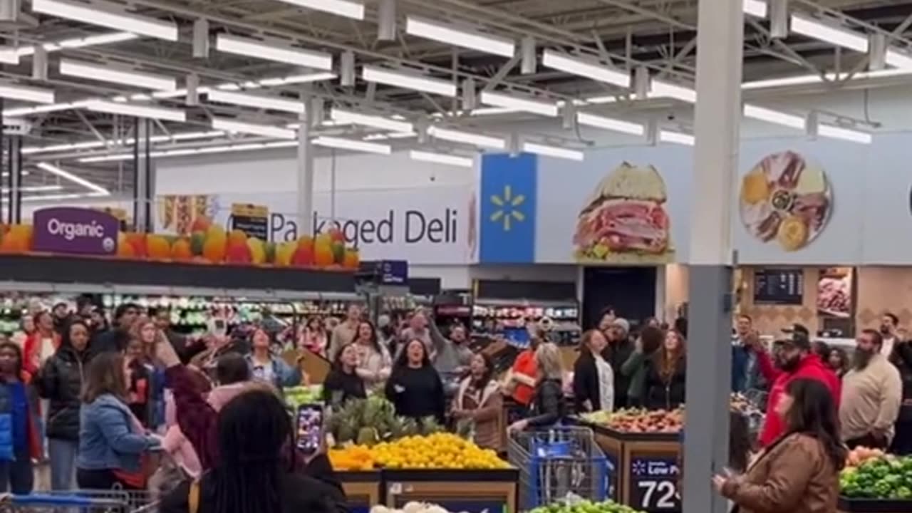 Christmas singing in a WalMart
