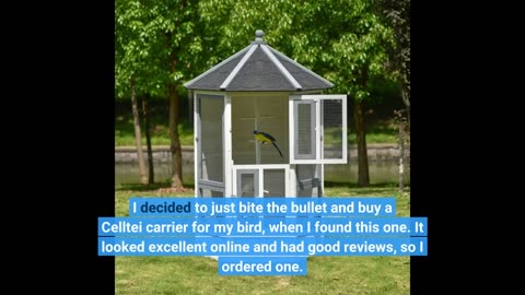 Bird Carrier with Shade Cover Adjustable Height Standing-Overview