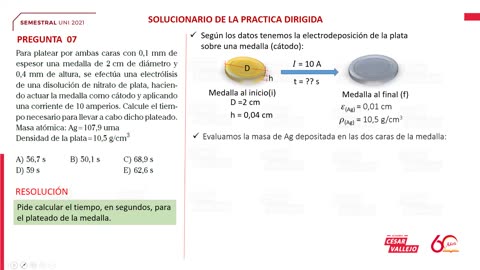 SEMESTRAL VALLEJO 2021 | Semana 15 | Química