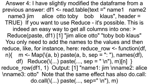 I would like to reduce over a row in R