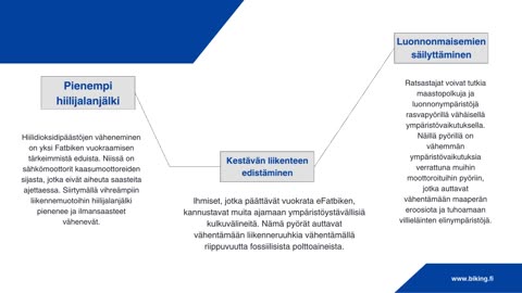 Mitä ympäristöhyötyjä Efatbiken vuokraamiseen liittyy?