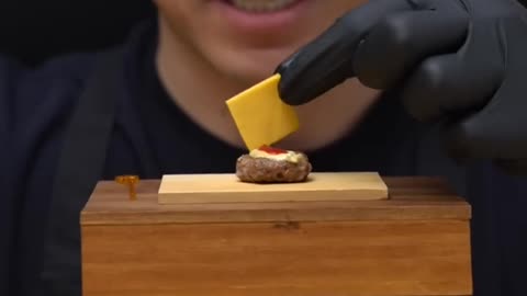 Tiny Cheese Burger 🍔 🤤 #food #burger