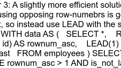 How do I skip the first and last SQL result