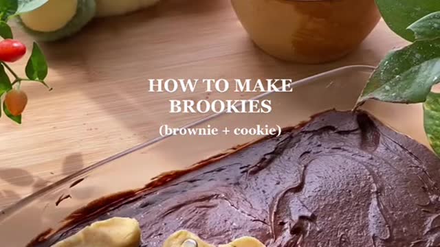 HOW TO MAK BROOKIES (brownie + cookie)