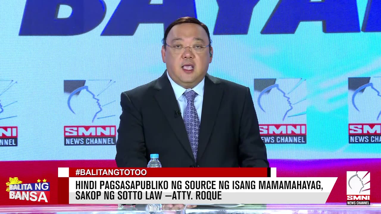 Hindi pagsasapubliko ng source ng isang mamamahayag, sakop ng Sotto Law —Atty. Roque
