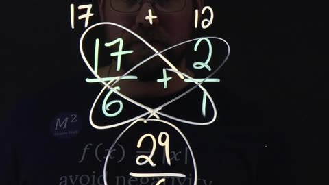 How: The Butterfly Method for Adding Fractions | 17/6 + 2/1 | Minute Math Tricks Part 160 #shorts