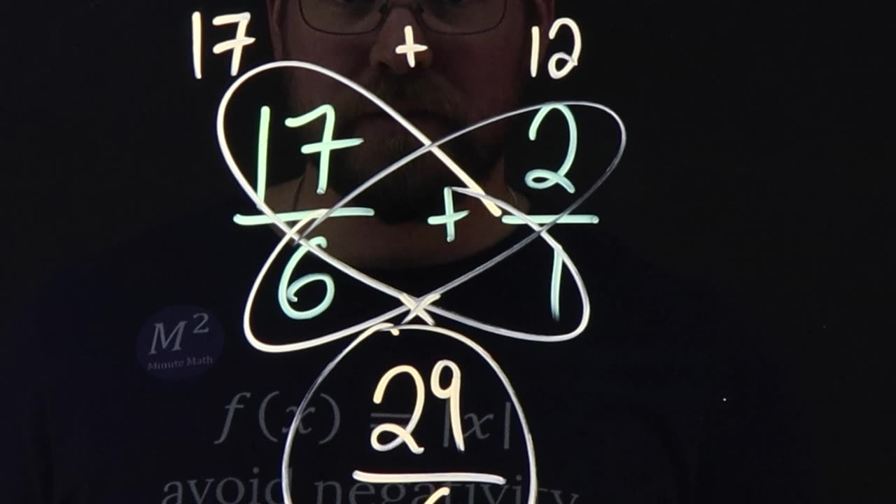 How: The Butterfly Method for Adding Fractions | 17/6 + 2/1 | Minute Math Tricks Part 160 #shorts