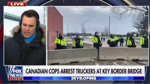 Canadian cops arrest truckers at road leading to Ambassador Bridge