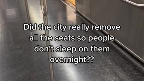 Did the city really remove all the seats so people